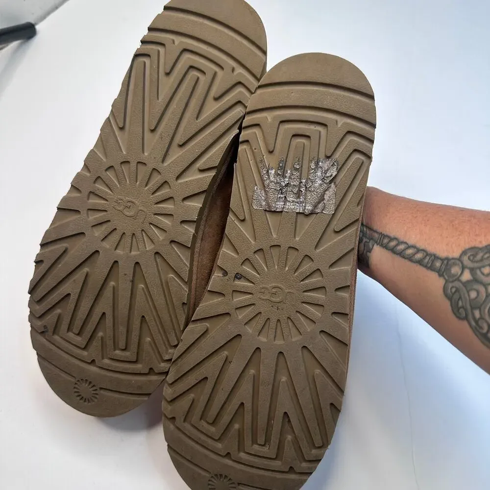 UGG Tasman Brown Suede Slip Ons